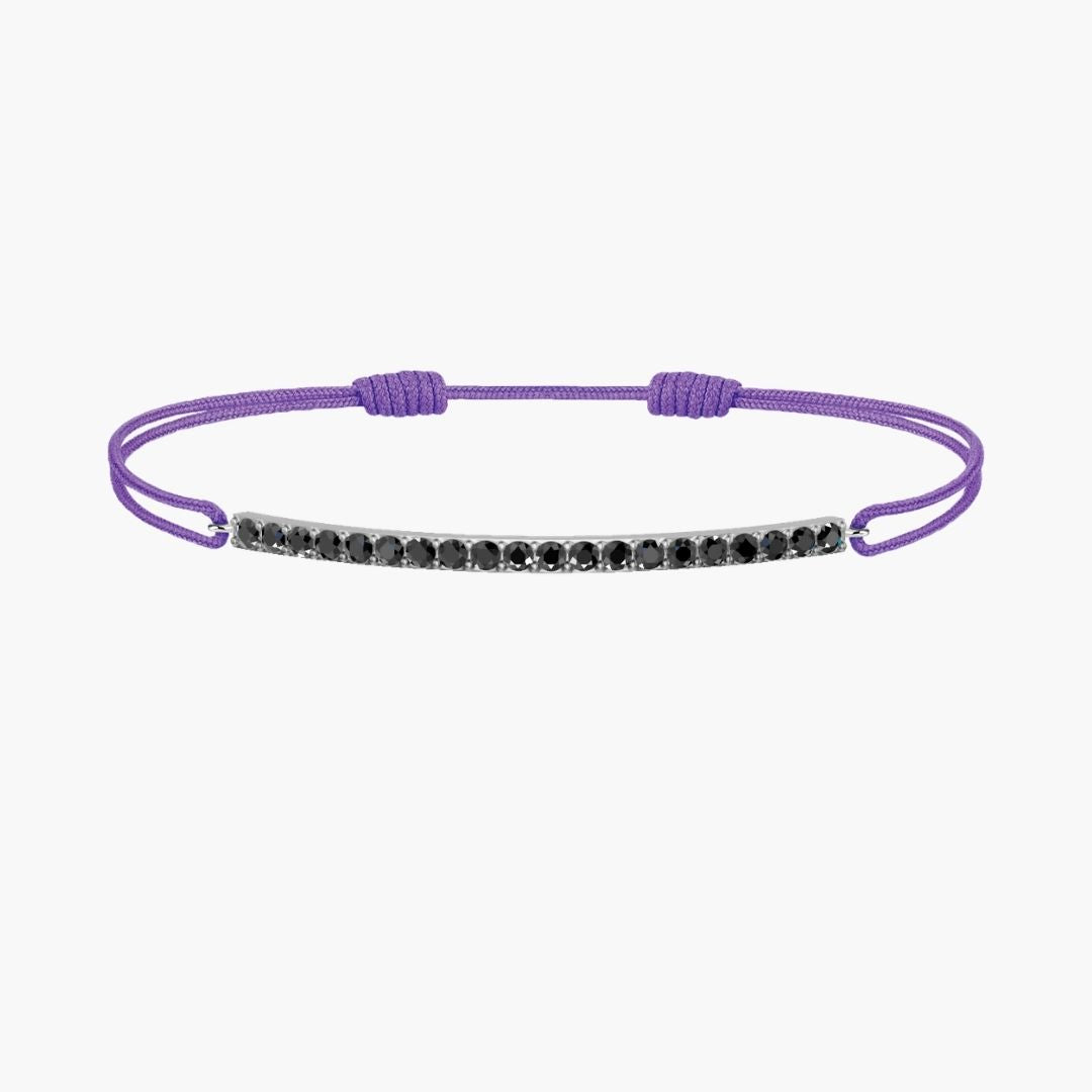 Black Diamond Bar Cord Bracelet
