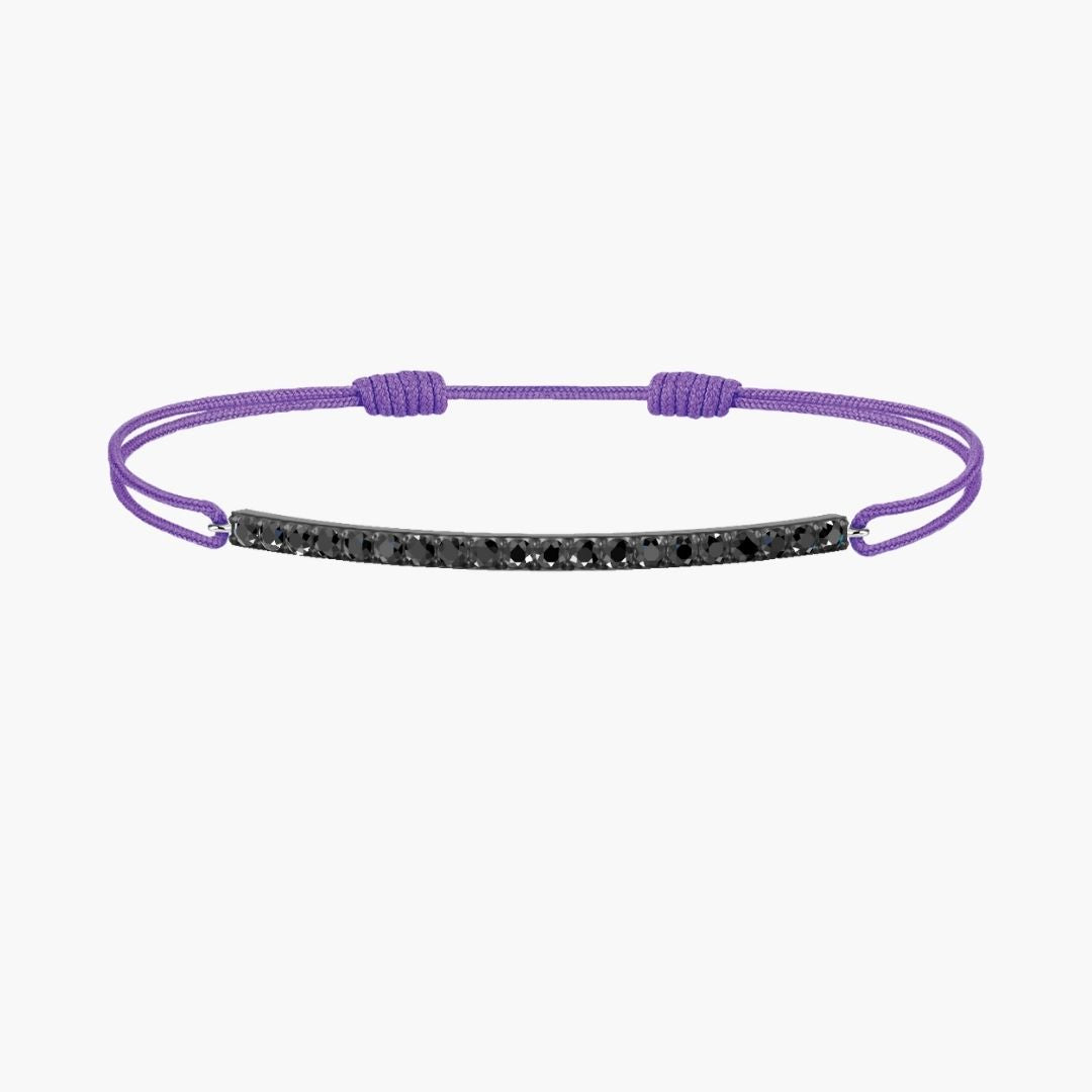 Black Diamond Bar Cord Bracelet