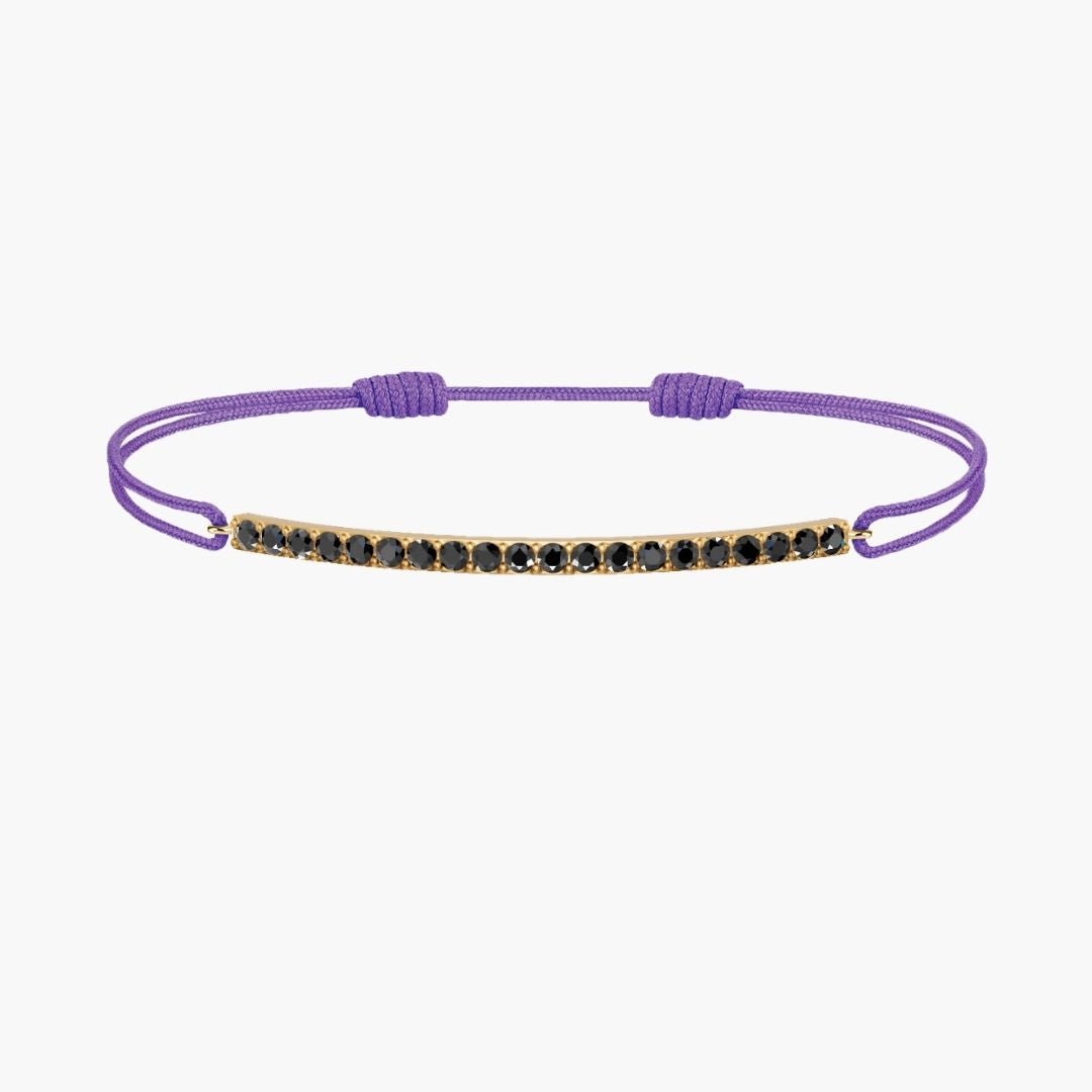 Black Diamond Bar Cord Bracelet
