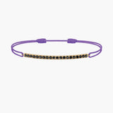 Black Diamond Bar Cord Bracelet
