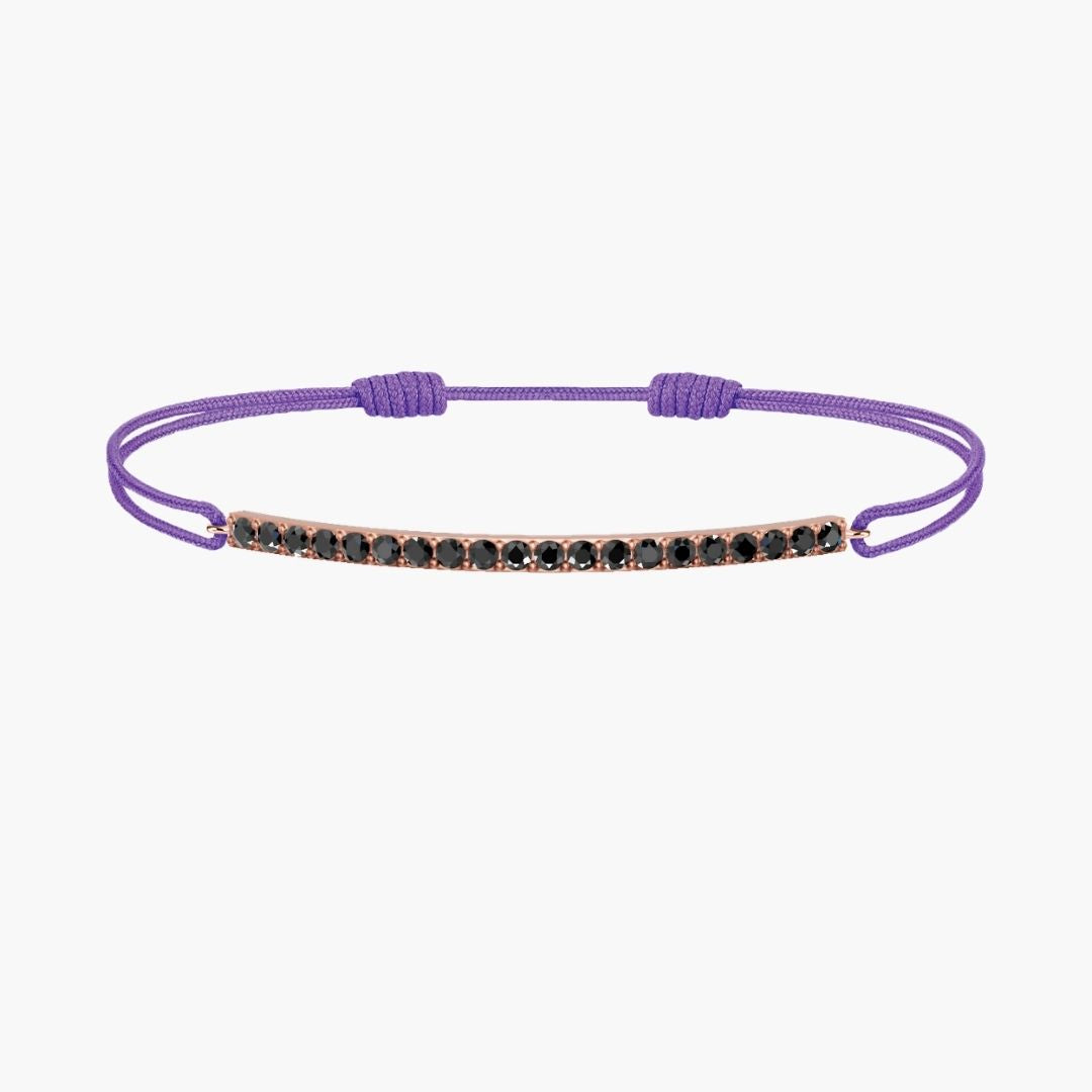 Black Diamond Bar Cord Bracelet