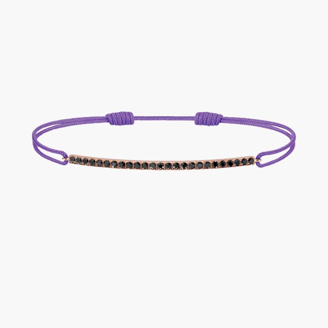 Black Diamond Bar Cord Bracelet