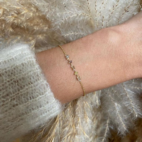 Natural Fancy Color Rough Diamond 0.40 carat - Yellow gold Bracelet