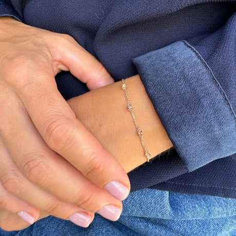 Natural Fancy Color Rough Diamond 0.31 carat - Rose gold Bracelet