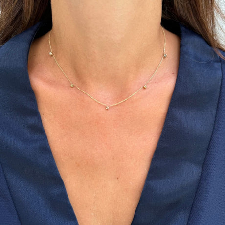 Natural Rough Diamond 0.41 carat - Yellow gold Necklace