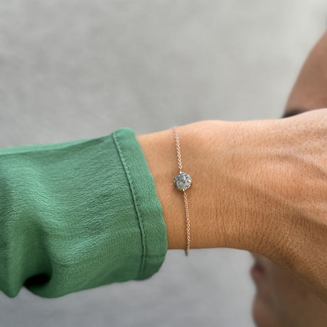 Natural Rough Diamond 1.64 carat - Rose gold Bracelet