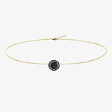 Black Diamonds. Solitaire Halo Gold bracelet