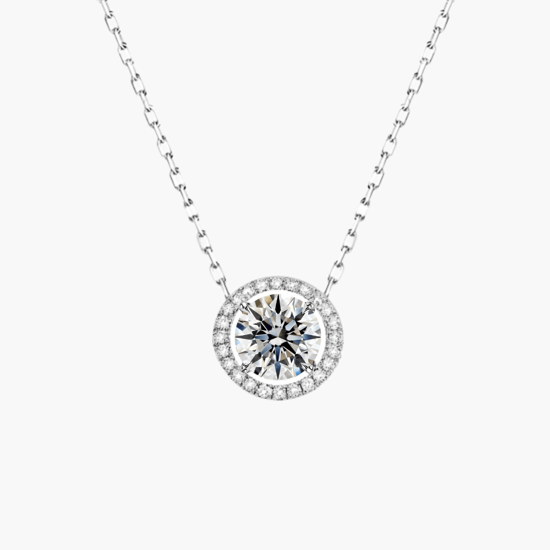 Exception Diamond Halo Necklace