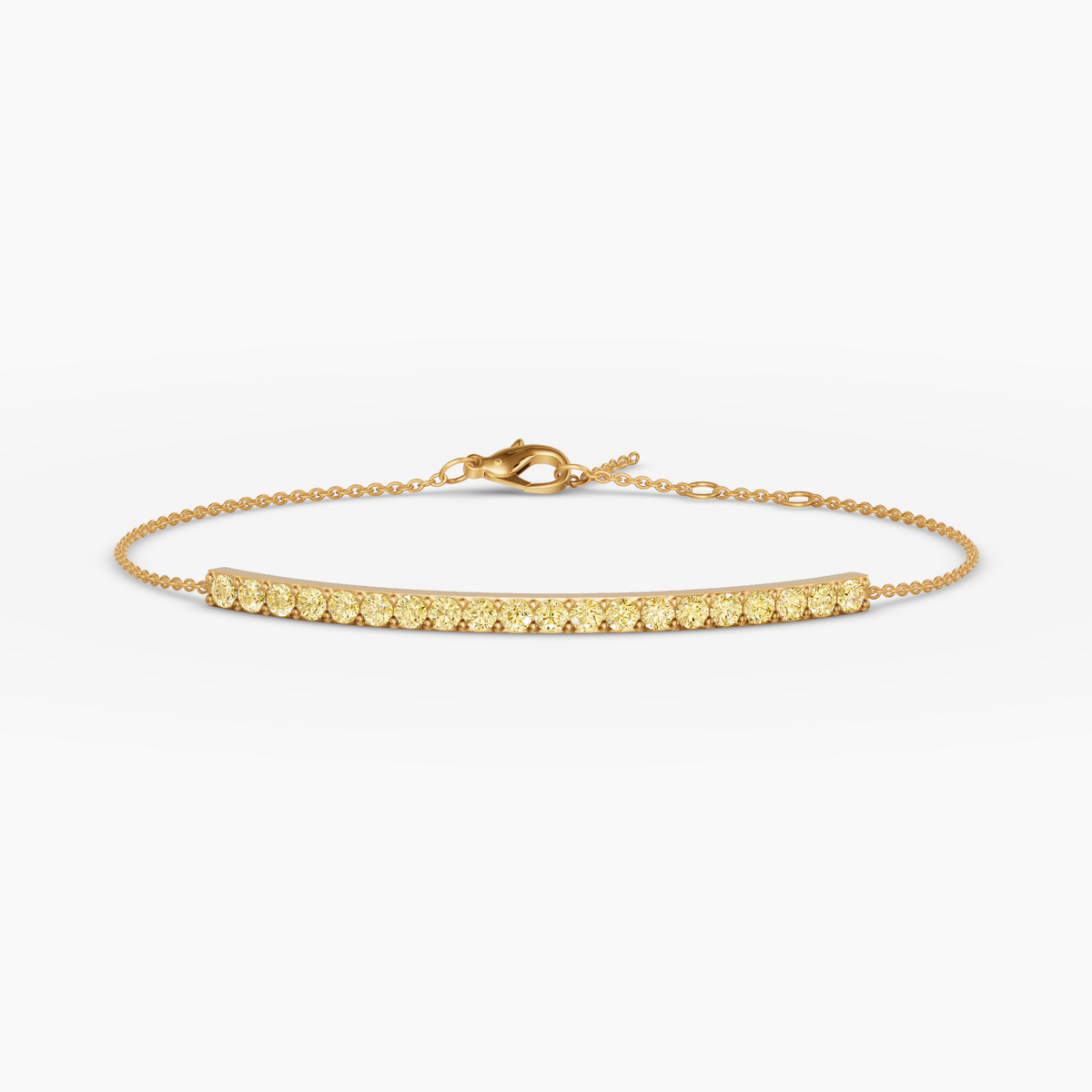 Yellow Diamond Bar Bracelet
