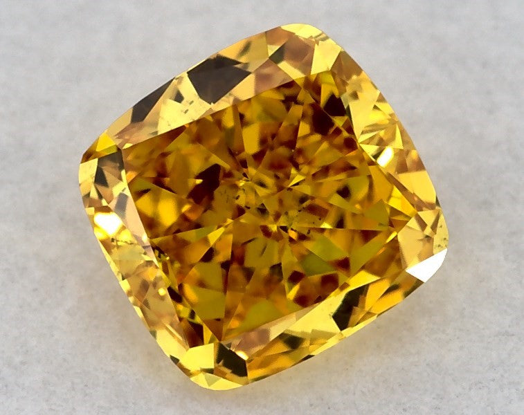 0.34 carat Cushion diamond  Orange VS2