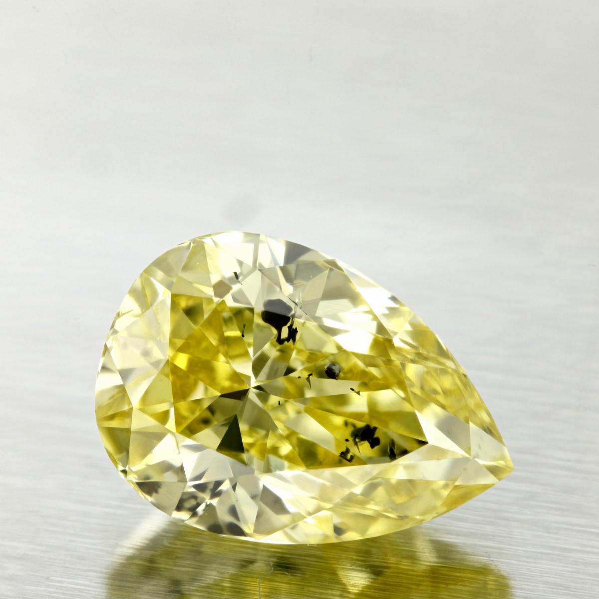 1.8 carat Pear diamond  Yellow I1