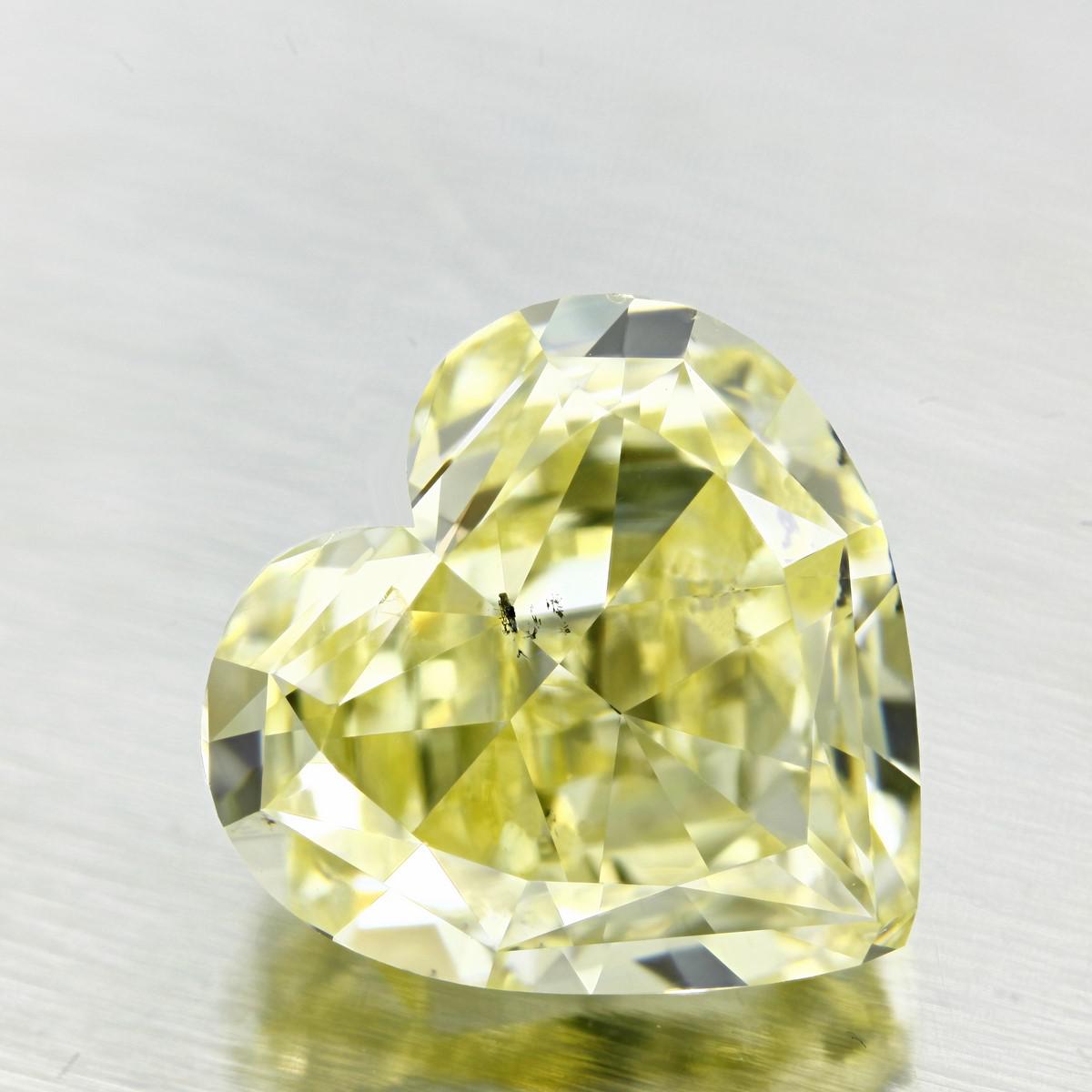 5.08 carat Heart diamond Yellow SI2 