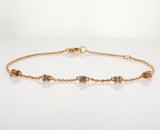 Natural Rough Diamonds 0,41 ct. Rose gold bracelet