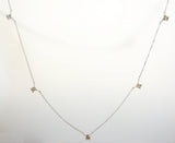 Natural Rough Diamonds 0.41 carat. White gold necklace