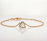 Natural Rough Diamond 1.32 carat. Rose gold bracelet