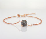 Natural Rough Diamond 1.64 carat. Rose gold bracelet