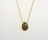 Natural Rough Diamond 5.34 carat. Yellow gold necklace