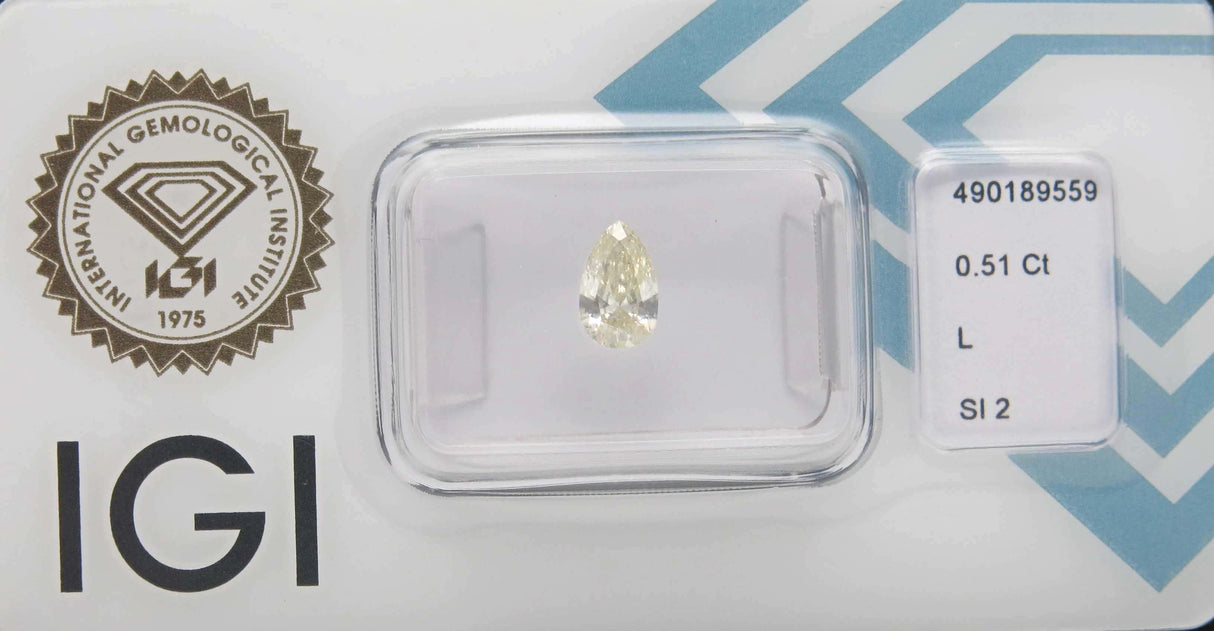 0.51 carat Pear diamond L  SI2