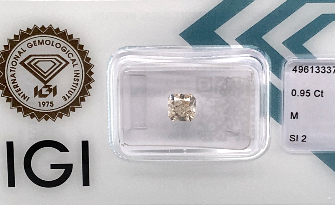 0.95 carat Radiant diamond M  SI2