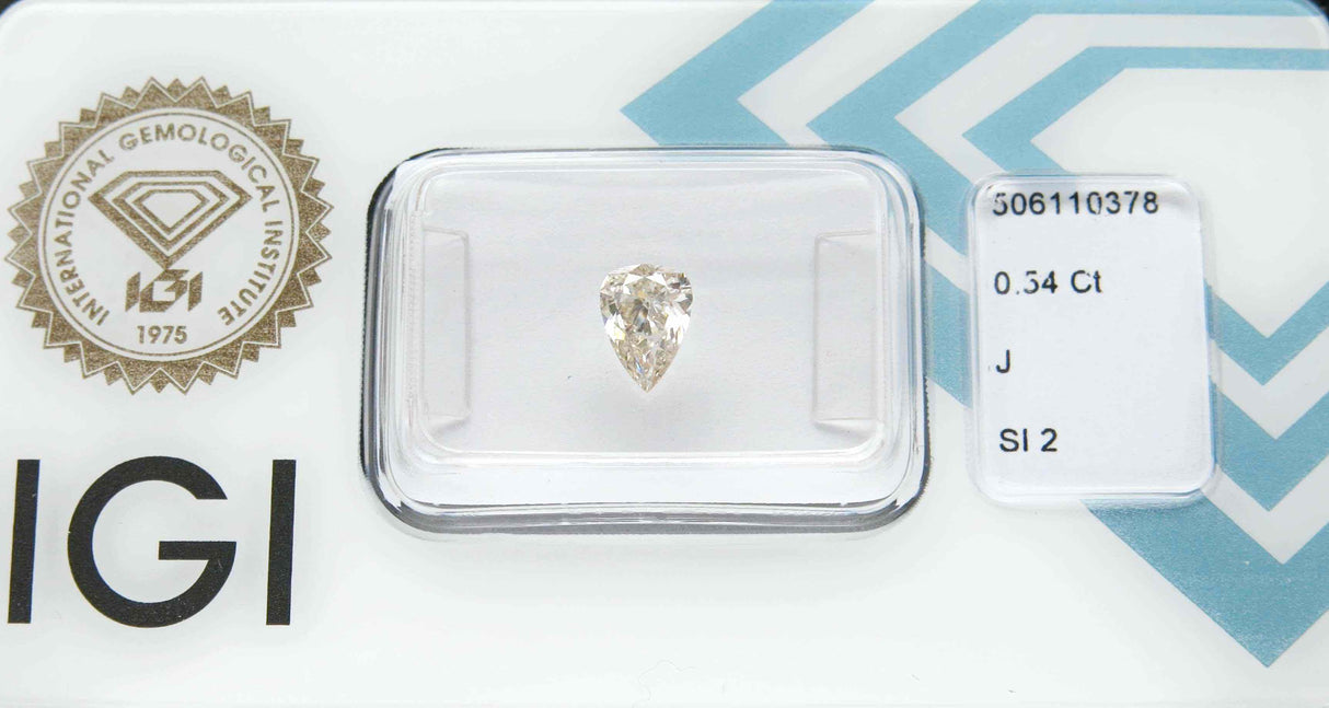 0.54 carat Pear diamond J  SI2