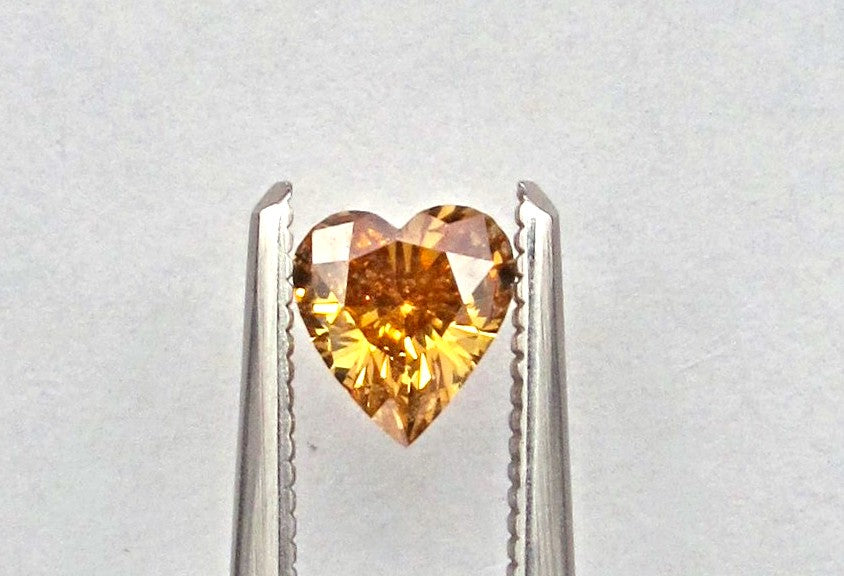 0.58 carat Heart diamond  Brown SI2