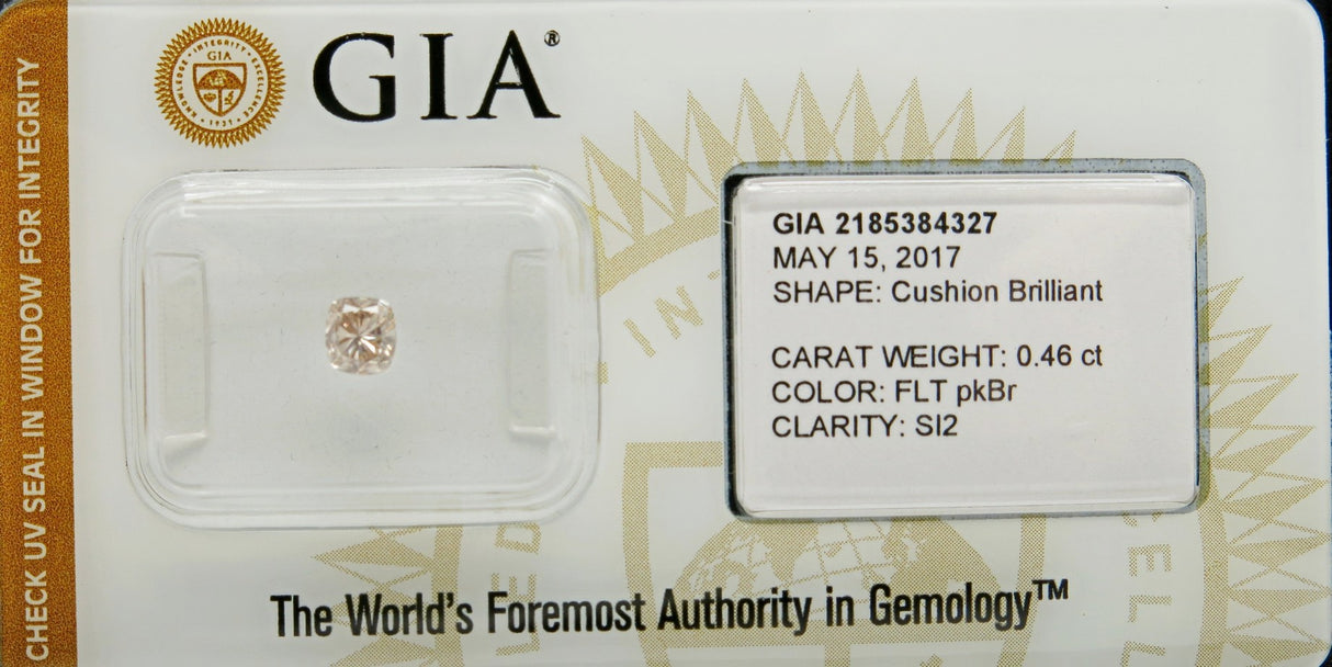 0.46 carat Cushion diamond  Brown SI2