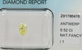 0.52 carat Pear diamond  Yellow I1