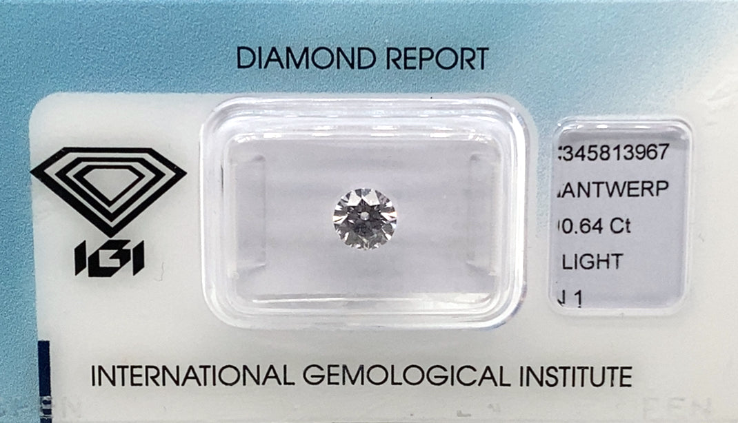 0.64 carat Round diamond  Purple I1