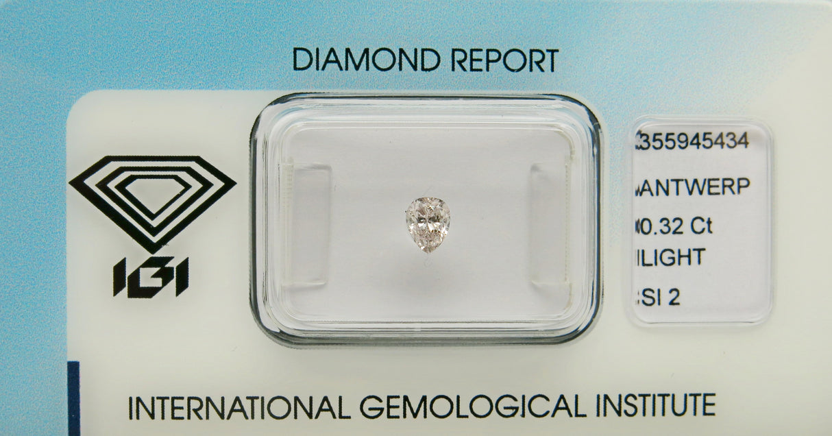 0.32 carat Pear diamond  Pink SI2