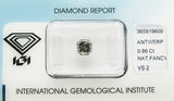 0.86 carat Emerald diamond  Grey VS2