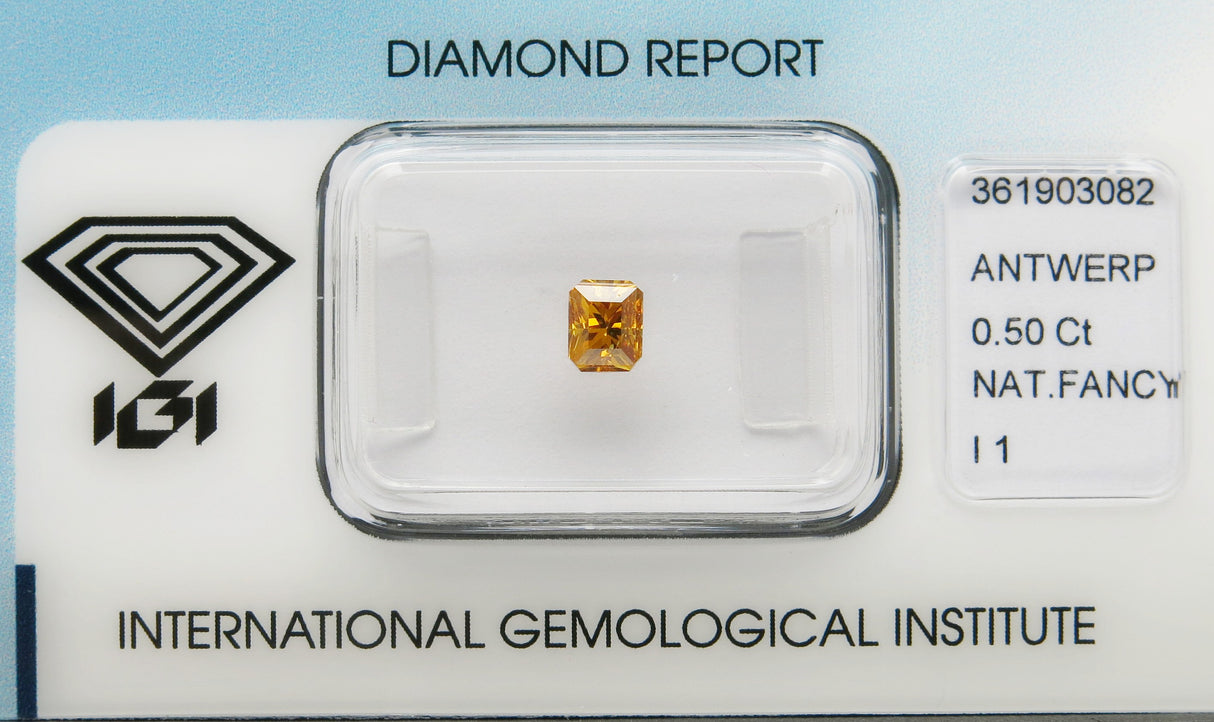 0.50 carat Radiant diamond  Yellow I1