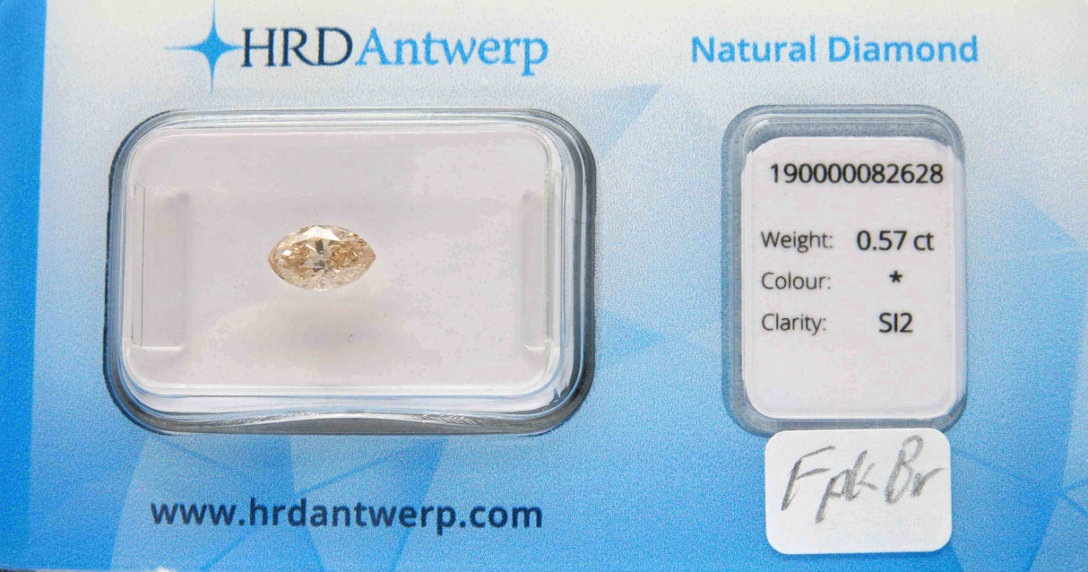 0.57 carat Marquise diamond  Brown SI2