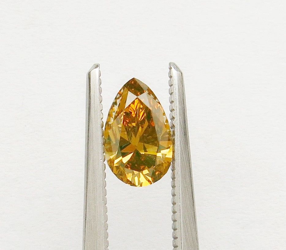 0.82 carat Pear diamond  Brown SI1