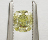 0.59 carat Cushion diamond  Yellow VS2