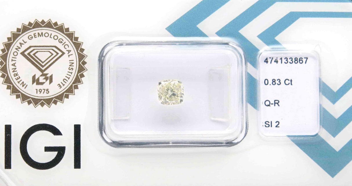 0.83 carat Cushion diamond  Yellow SI2