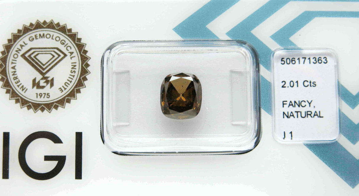 2.01 carat Cushion diamond  Brown I1