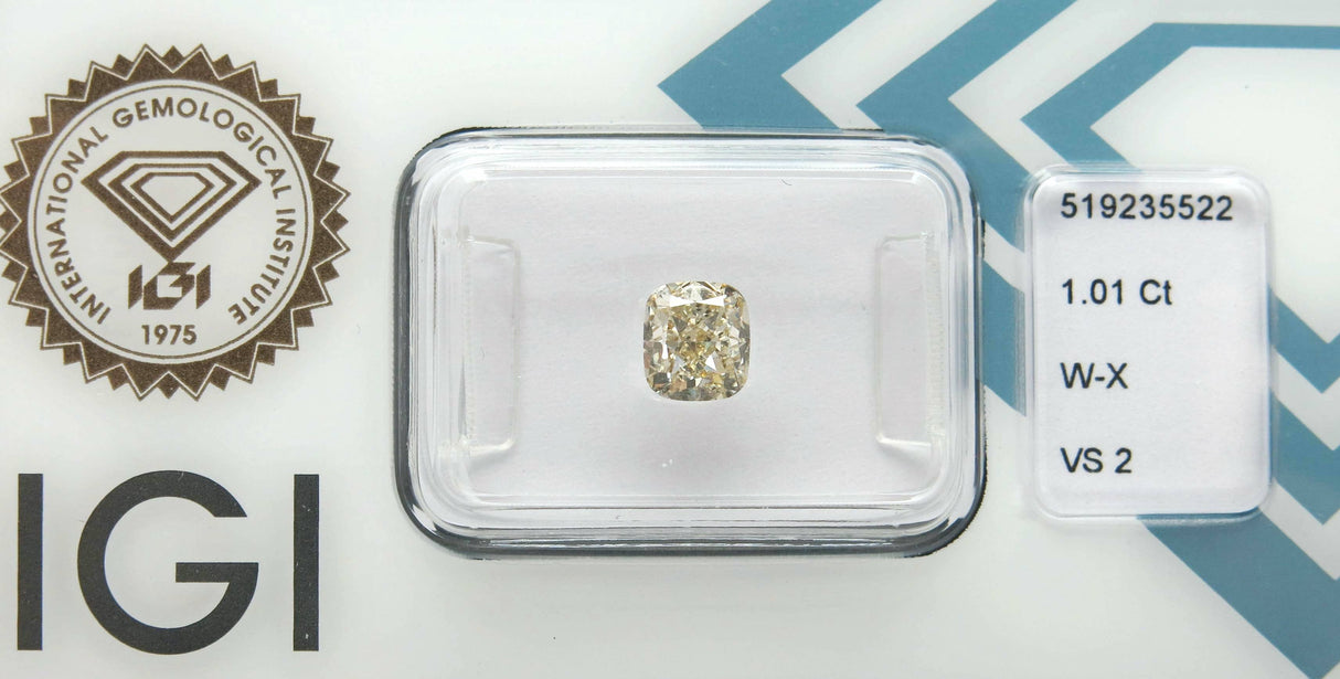 1.01 carat Cushion diamond  Brown VS2