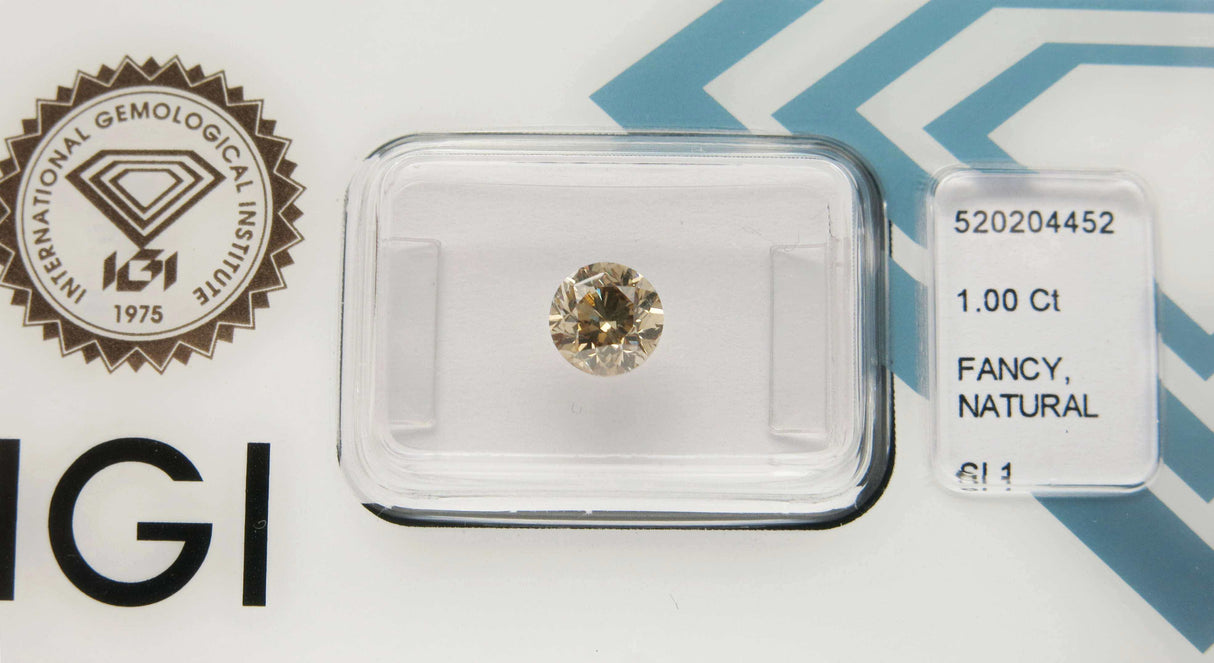 1.00 carat Round diamond  Brown SI1