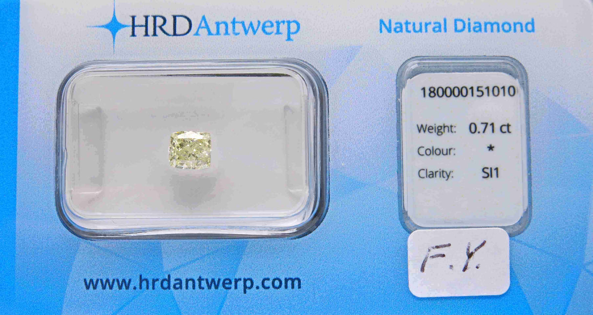 0.71 carat Cushion diamond  Yellow SI1