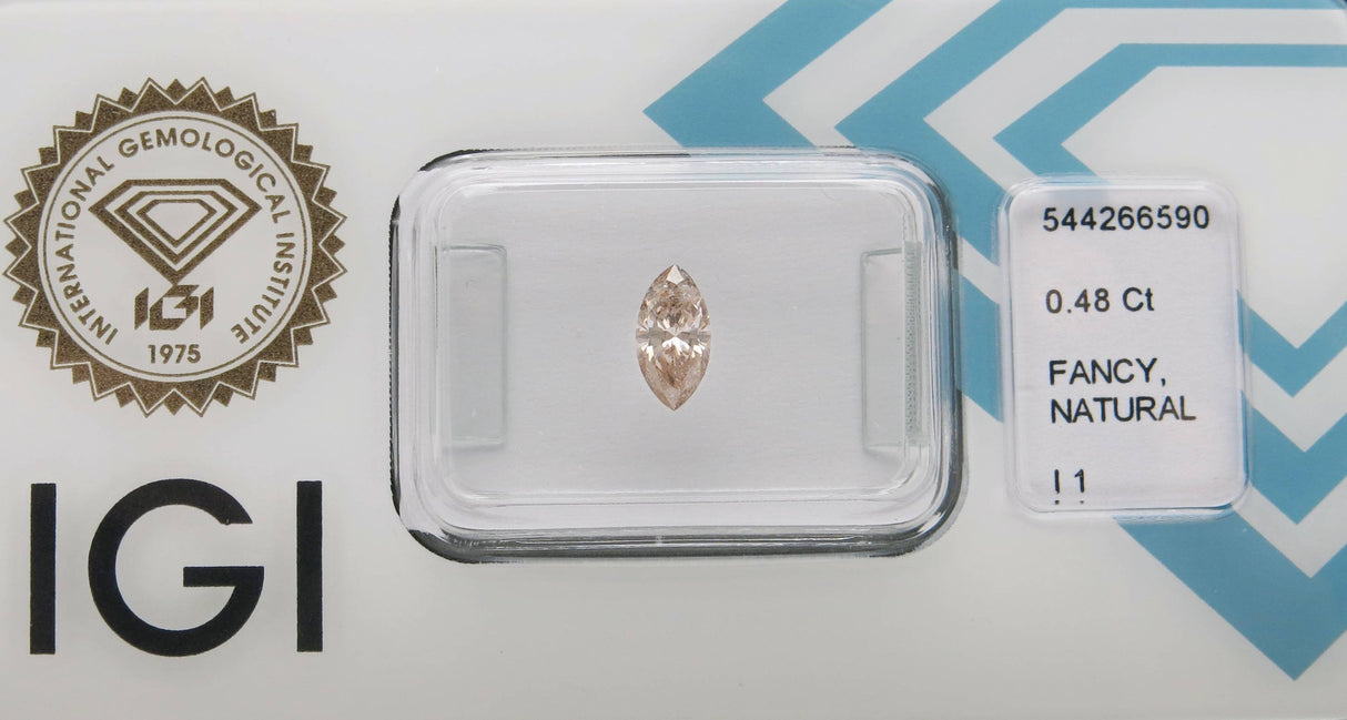 0.48 carat Marquise diamond  Brown I1