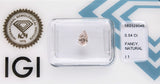 0.54 carat Pear diamond  Brown I1