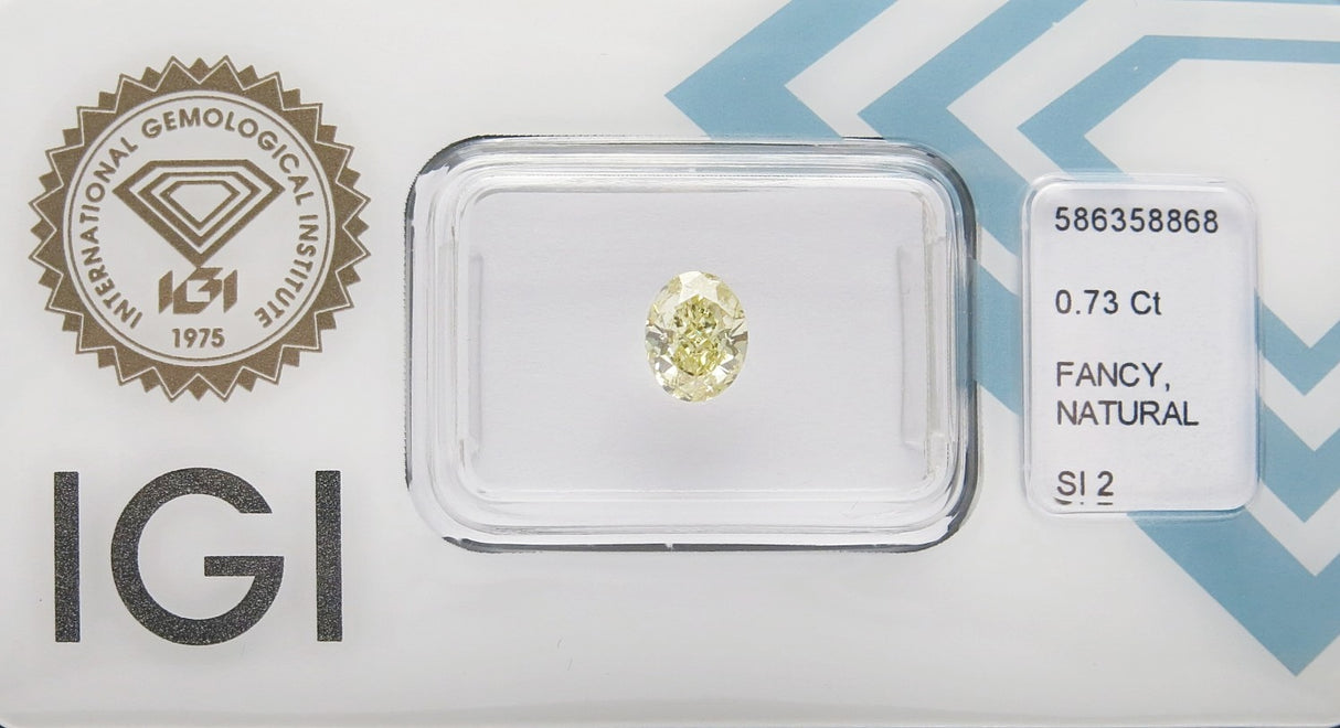 0.73 carat Oval diamond  Yellow SI2