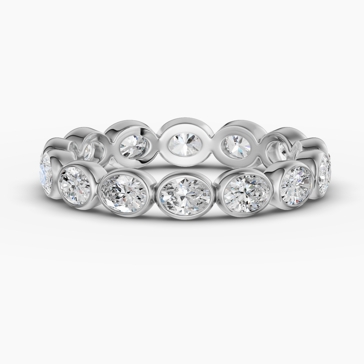 18K White Gold, Platine